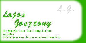 lajos gosztony business card